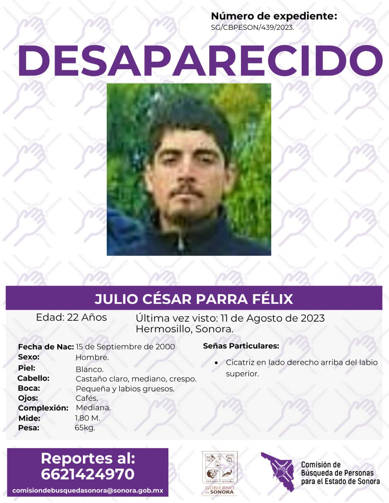JULIO CESAR PARRA FELIX - DESAPARECIDO